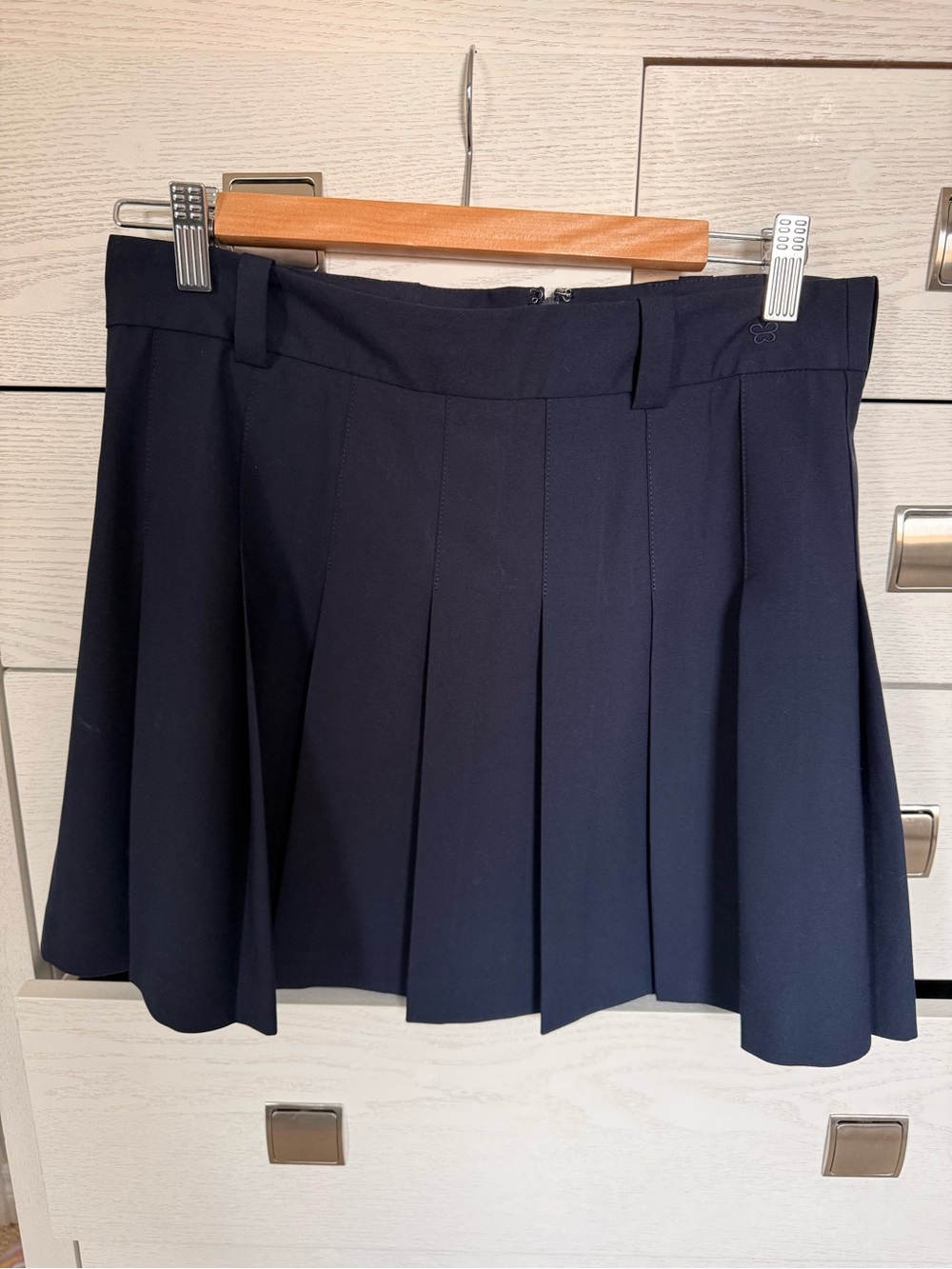 Sunday Best Navy Pleated Skater Skirt